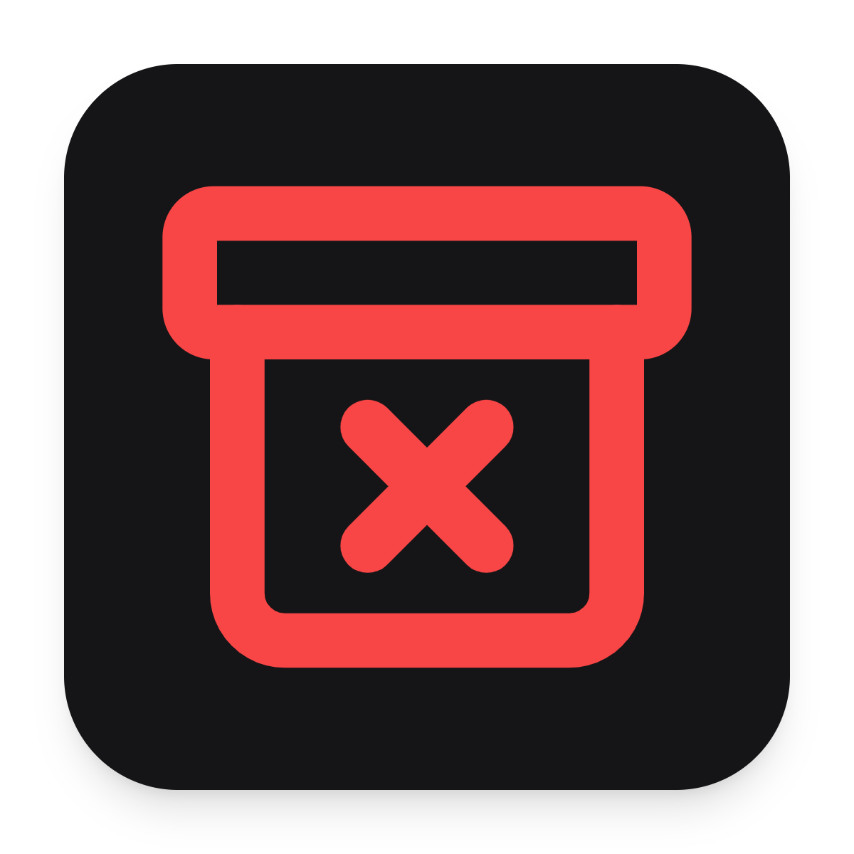 Archive X icon for Mobile App logo