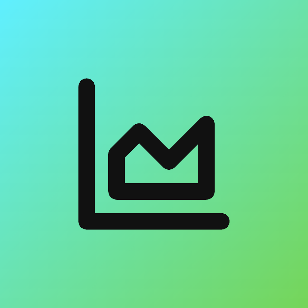 Area Chart icon for SaaS logo