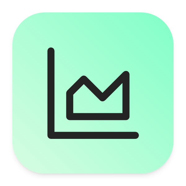 Area Chart icon for SaaS logo