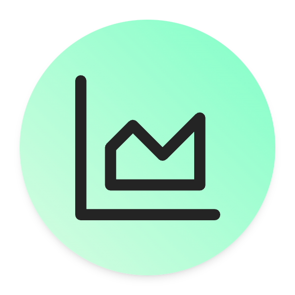 Area Chart icon for SaaS logo