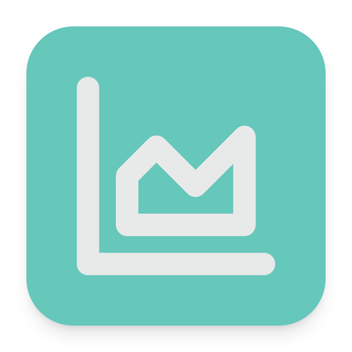 Area Chart icon for SaaS logo