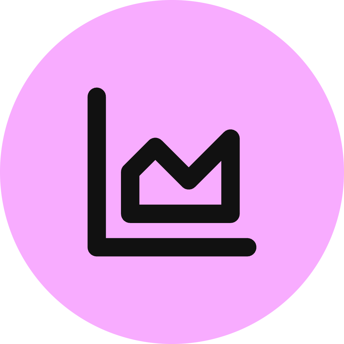 Area Chart icon for SaaS logo