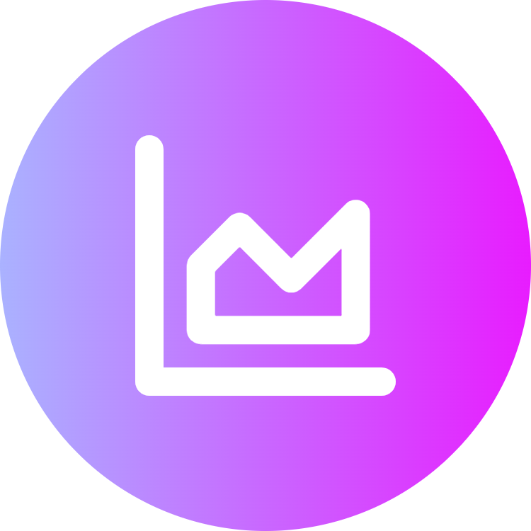 Area Chart icon for SaaS logo