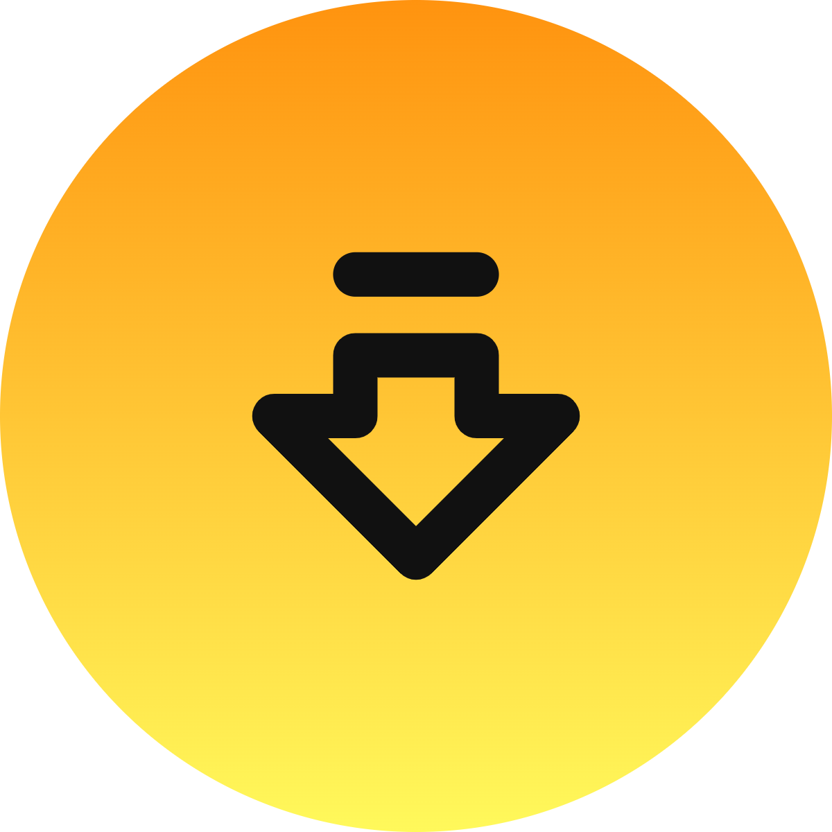 Arrow Big Down Dash icon for SaaS logo