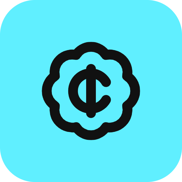 Badge Cent icon for SaaS logo