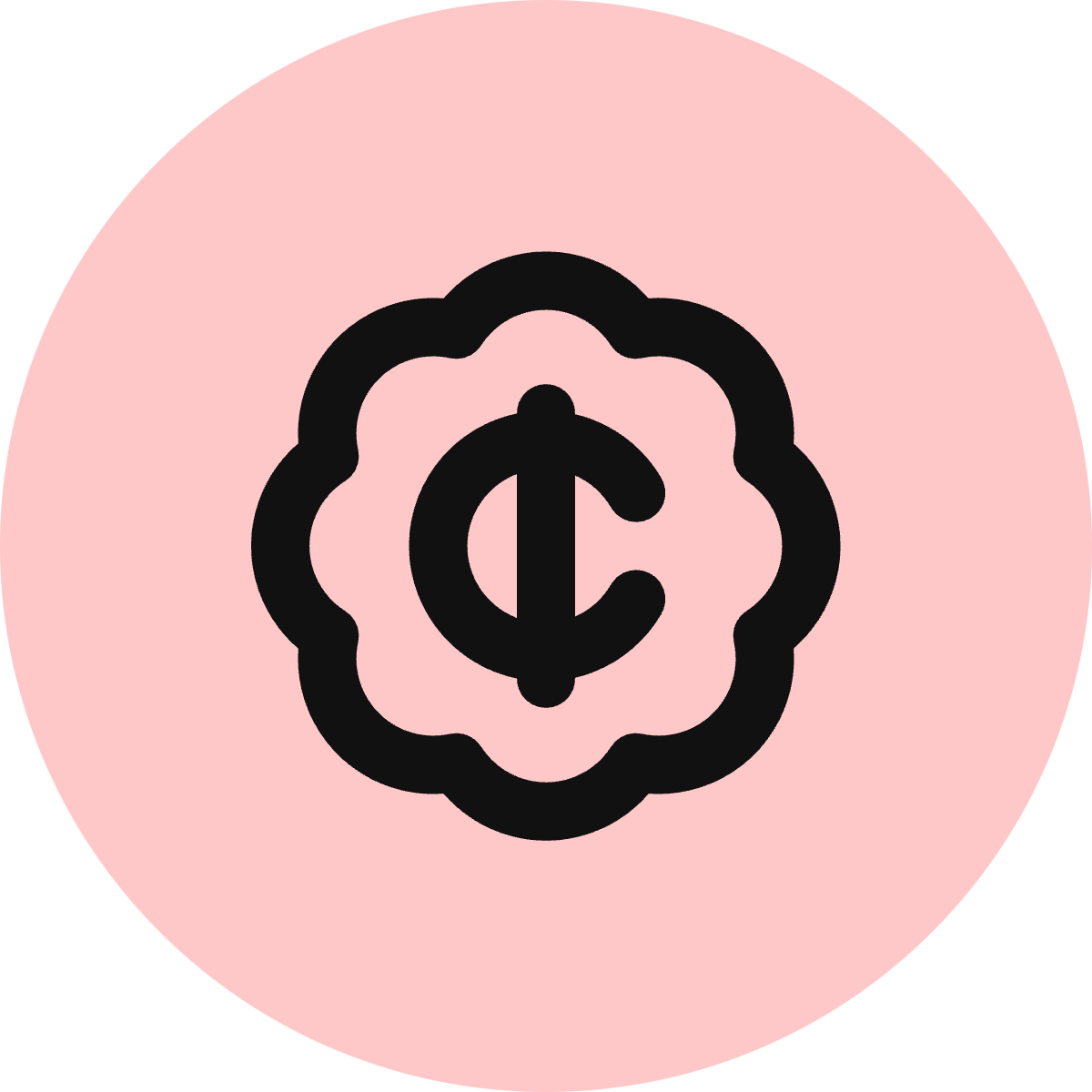 Badge Cent icon for SaaS logo