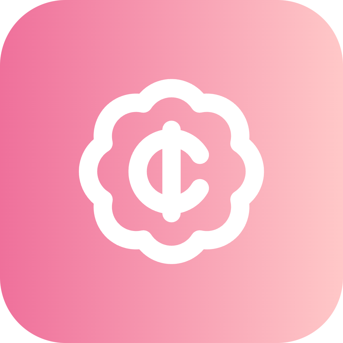 Badge Cent icon for Social Media logo