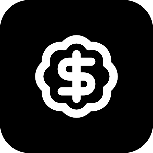 Badge Dollar Sign icon for Bank logo