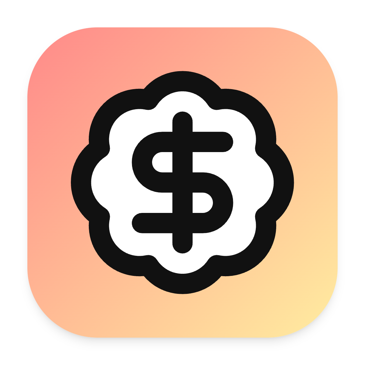 Badge Dollar Sign icon for Website logo