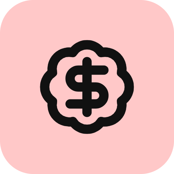 Badge Dollar Sign icon for Bank logo