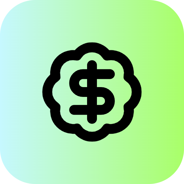 Badge Dollar Sign icon for Bank logo