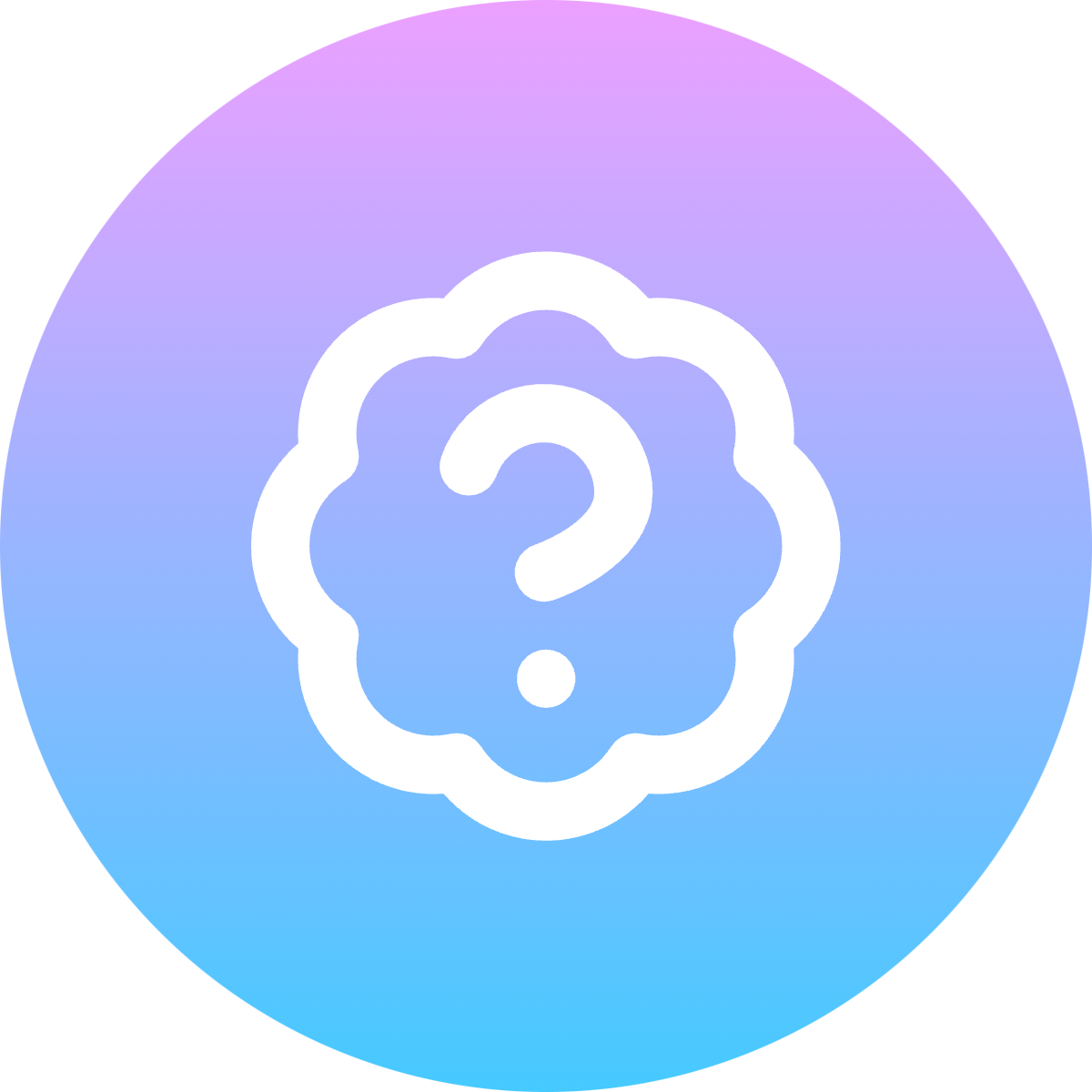 Badge Help icon for SaaS logo