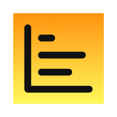 Bar Chart Horizontal icon for Ecommerce logo