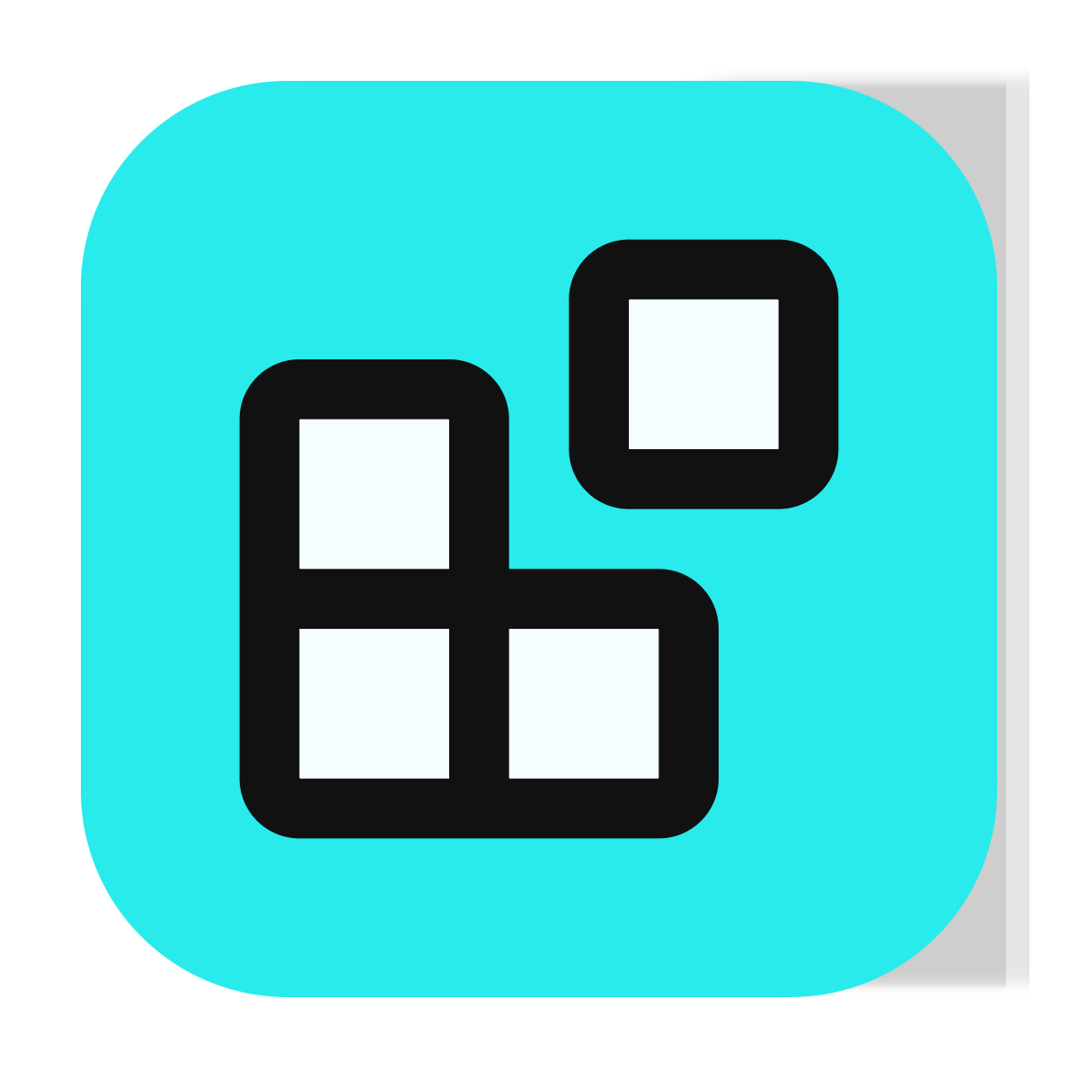 Blocks icon for Mobile App logo