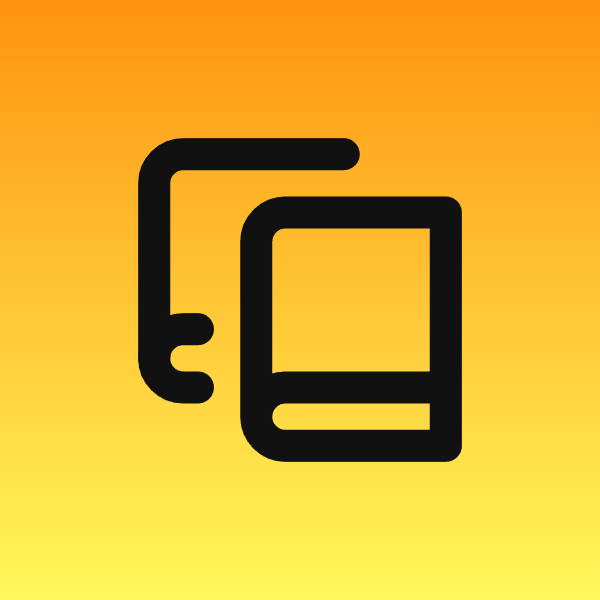 Book Copy icon for Mobile App logo