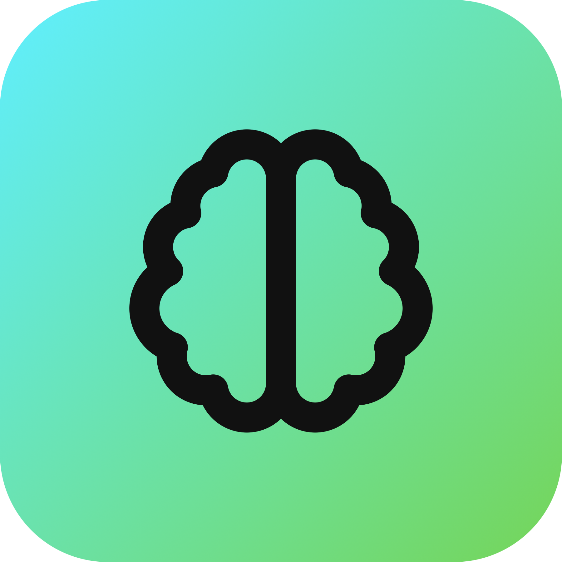 Brain icon for Mobile App logo