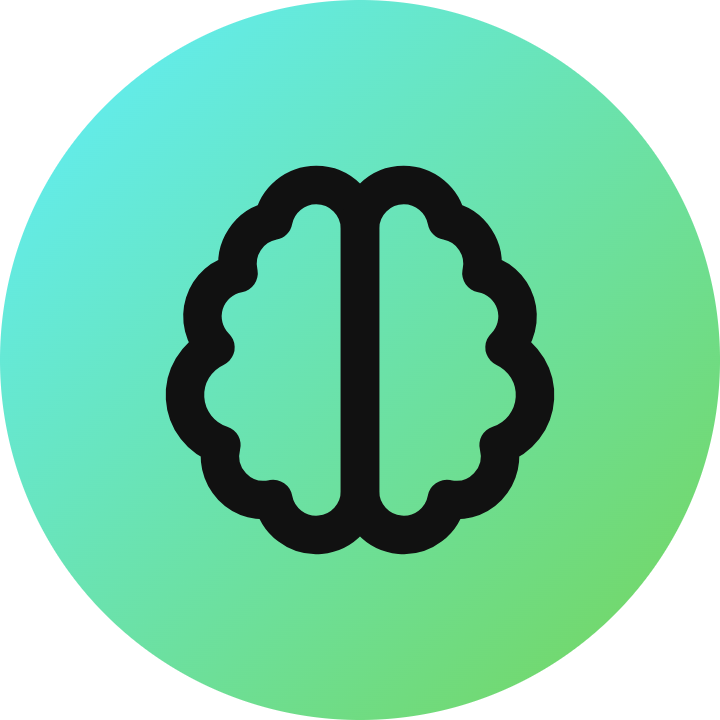 Brain icon for Mobile App logo