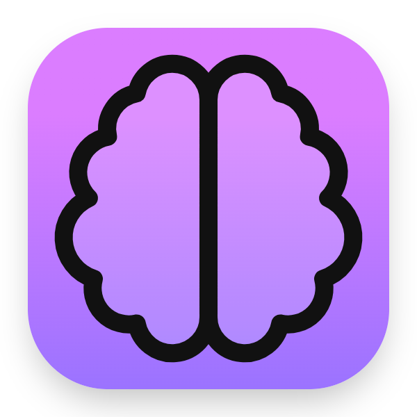 Brain icon for Mobile App logo