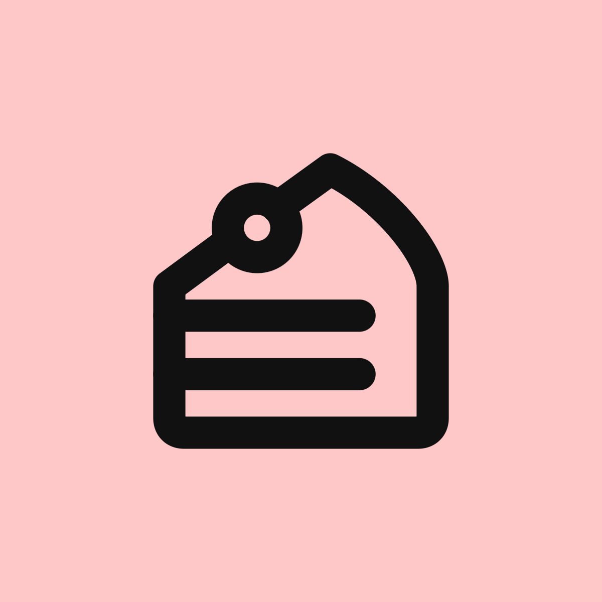 Cake Slice icon for Restaurant logo