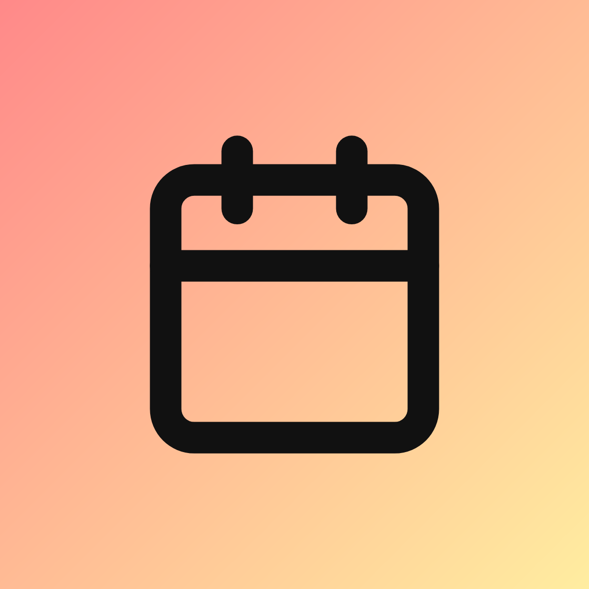 Calendar icon for Mobile App logo