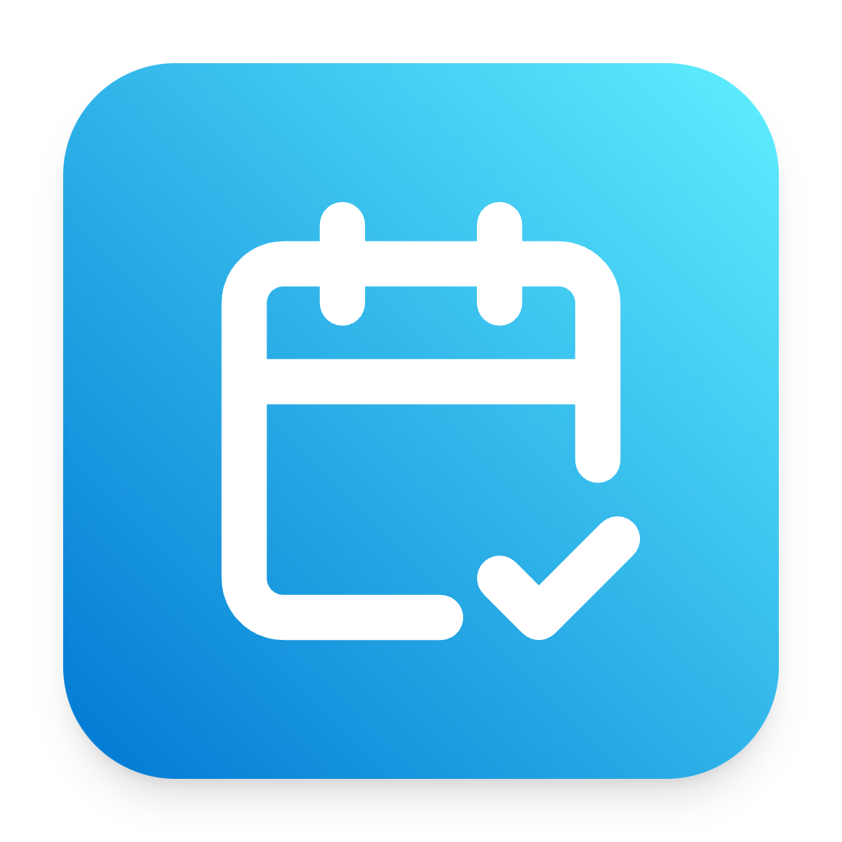 Calendar Check 2 icon for Mobile App logo