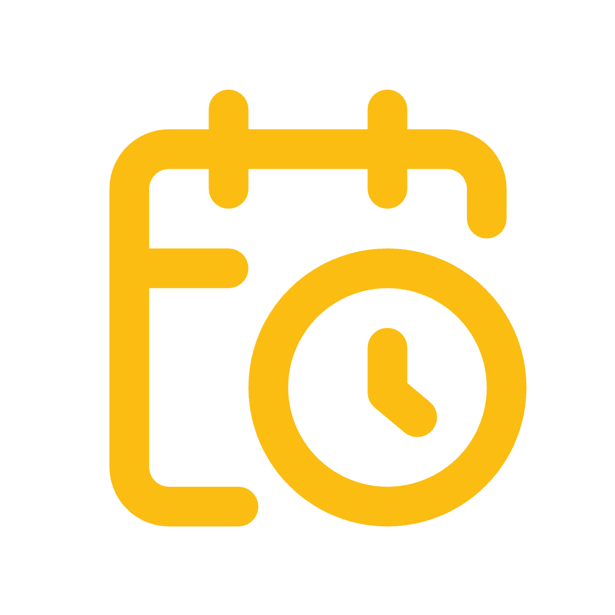 Calendar Clock icon for SaaS logo