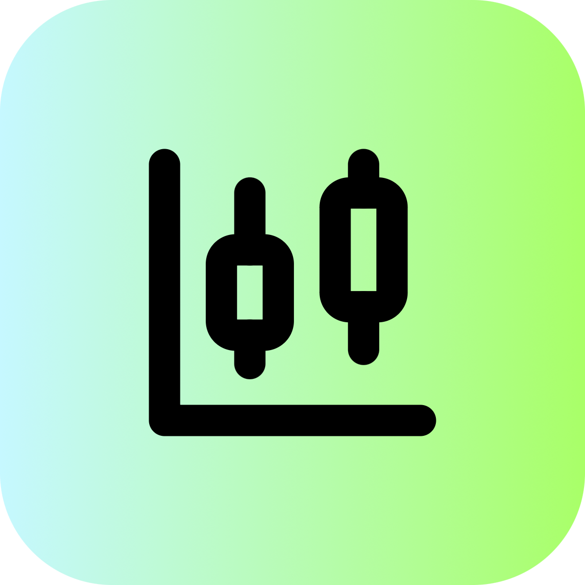 Candlestick Chart icon for Website logo