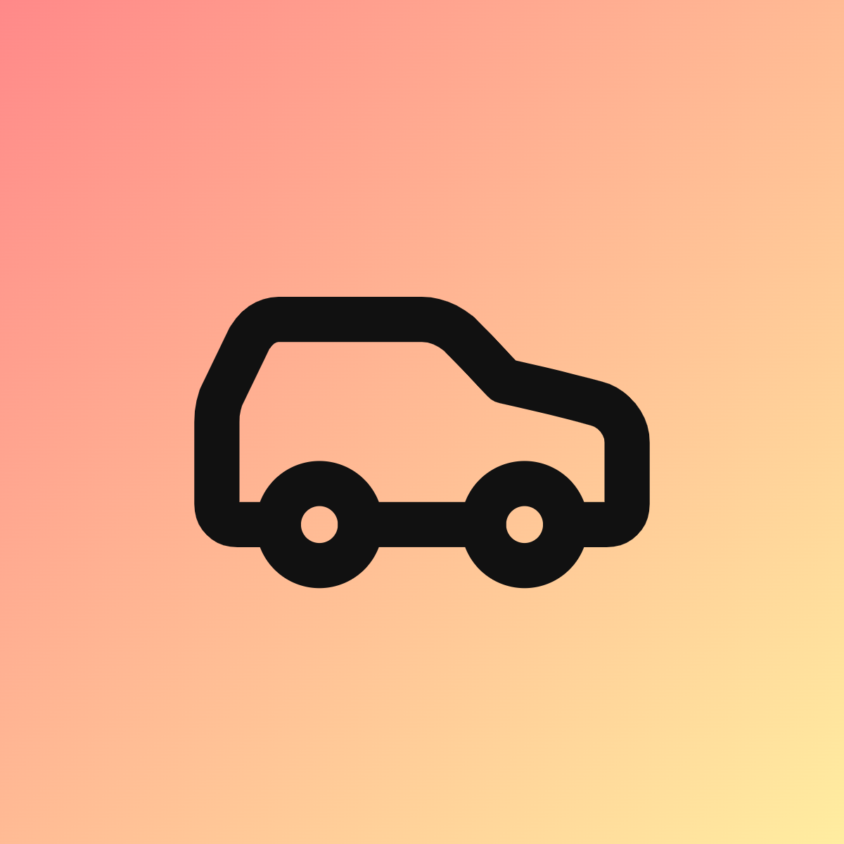 Car icon for Mobile App logo