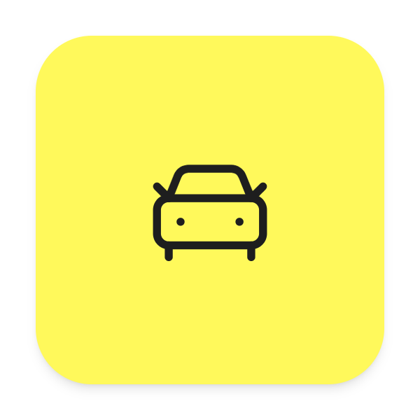 Car Front icon for Mobile App logo