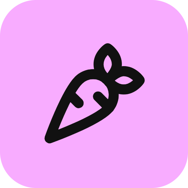 Carrot icon for Mobile App logo