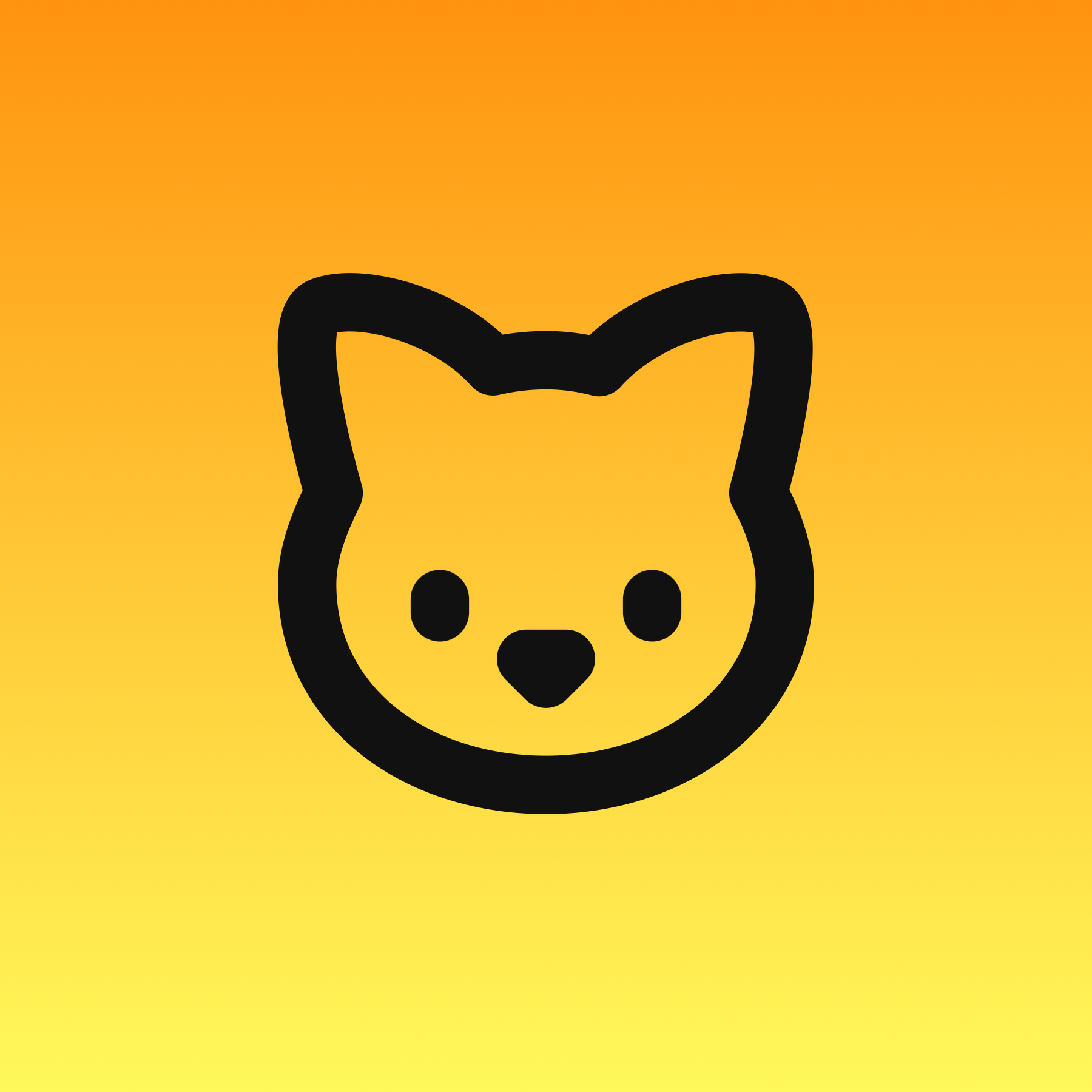 Cat icon for Mobile App logo