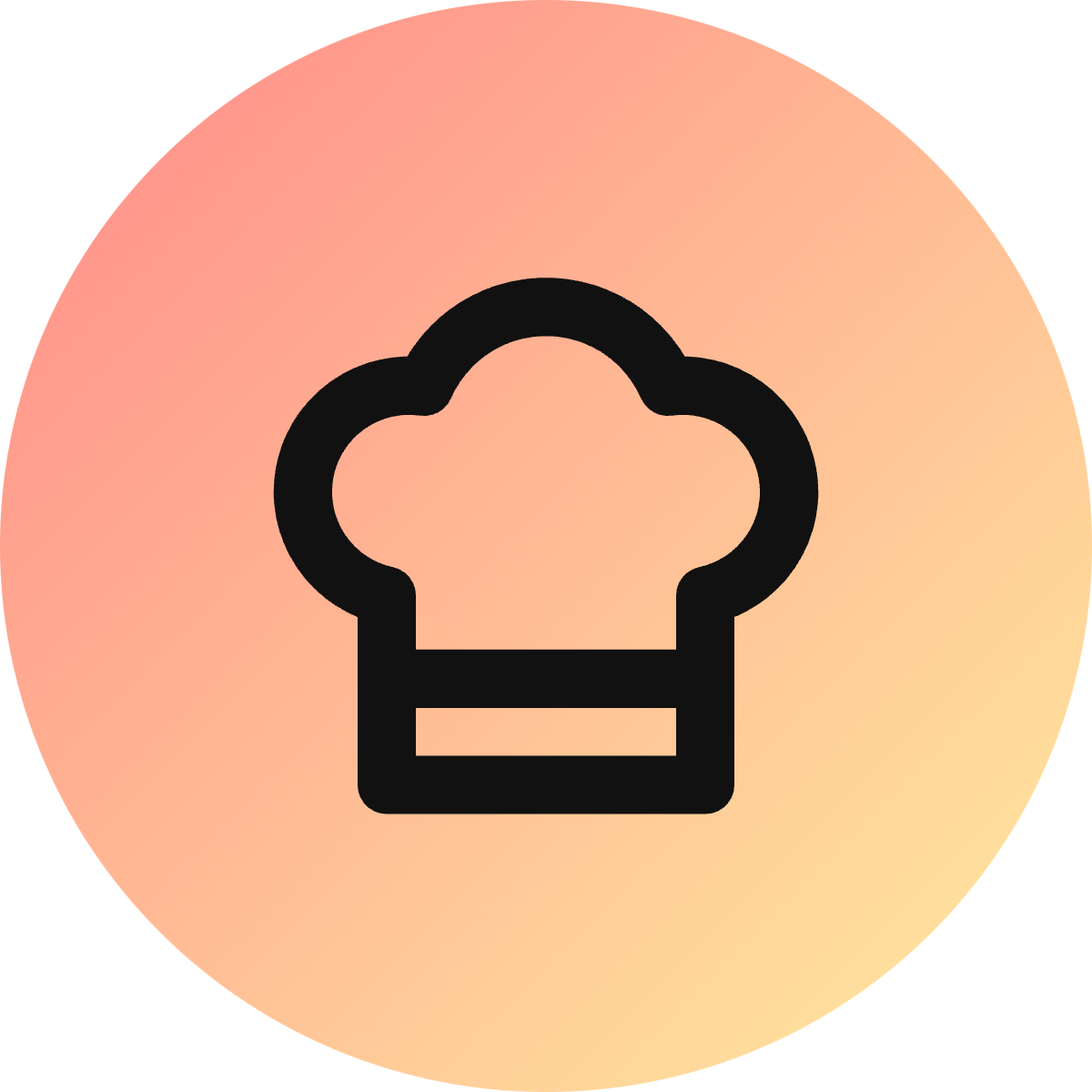 Chef Hat icon for Restaurant logo