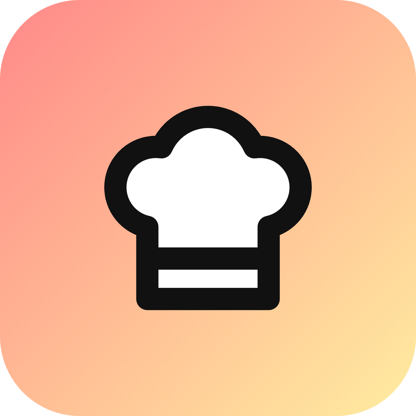 Chef Hat icon for Restaurant logo