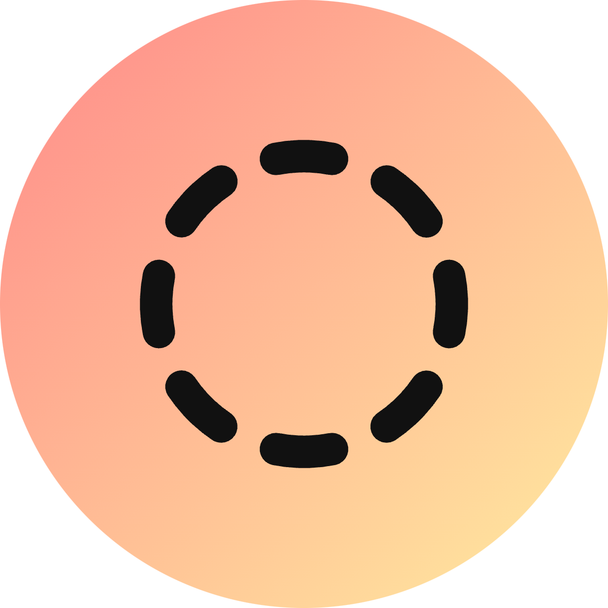 Circle Dashed icon for SaaS logo