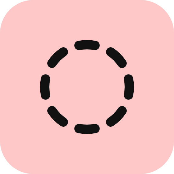 Circle Dashed icon for SaaS logo
