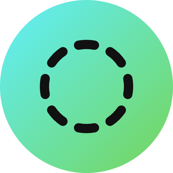 Circle Dashed icon for SaaS logo