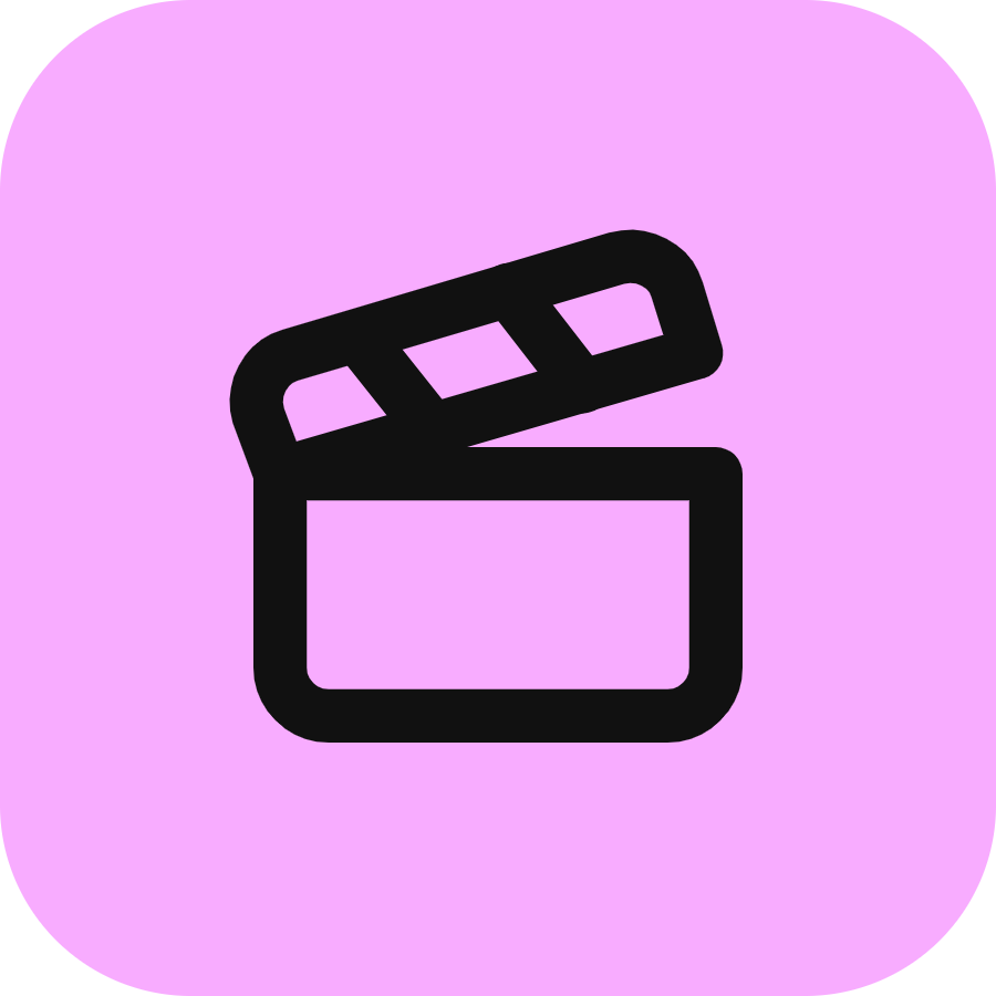 Clapperboard icon for Website logo