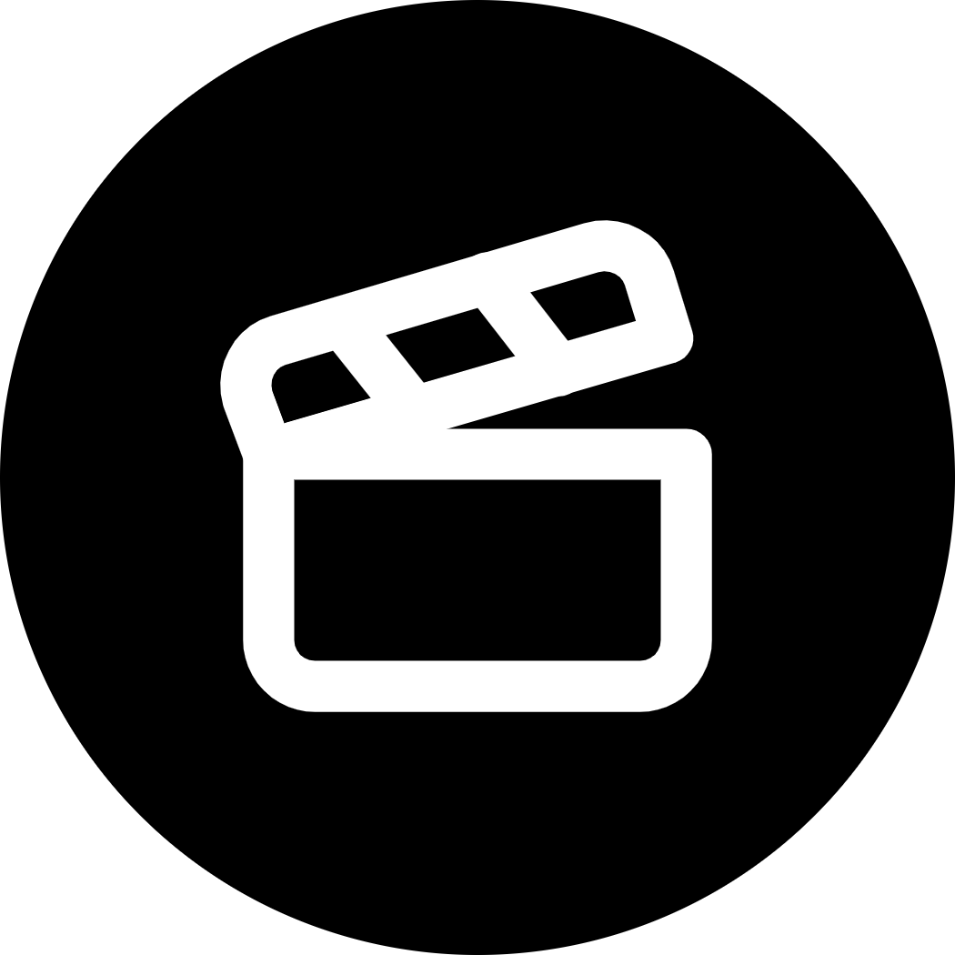 Clapperboard icon for Video Game logo