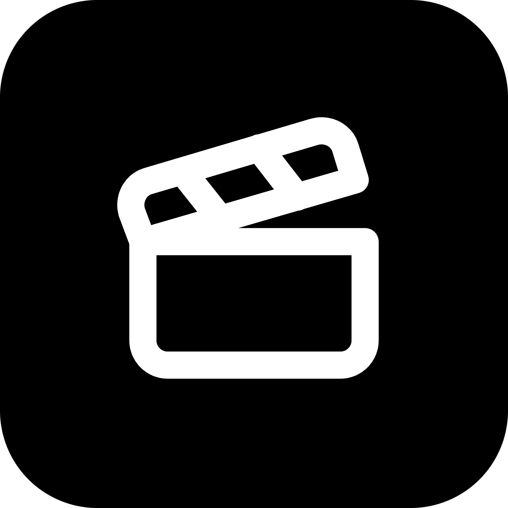 Clapperboard icon for Photography logo