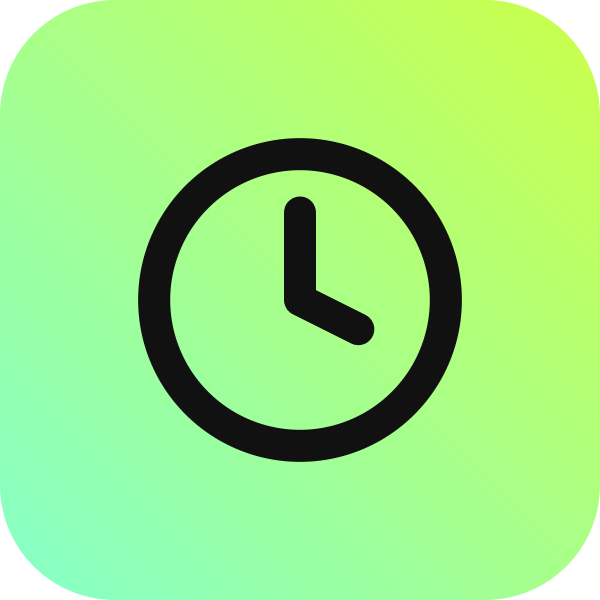 Clock icon for SaaS logo