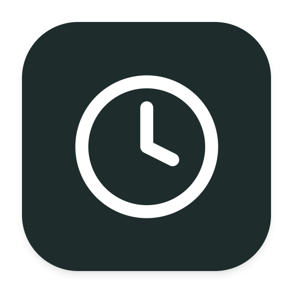 Clock icon for Mobile App logo