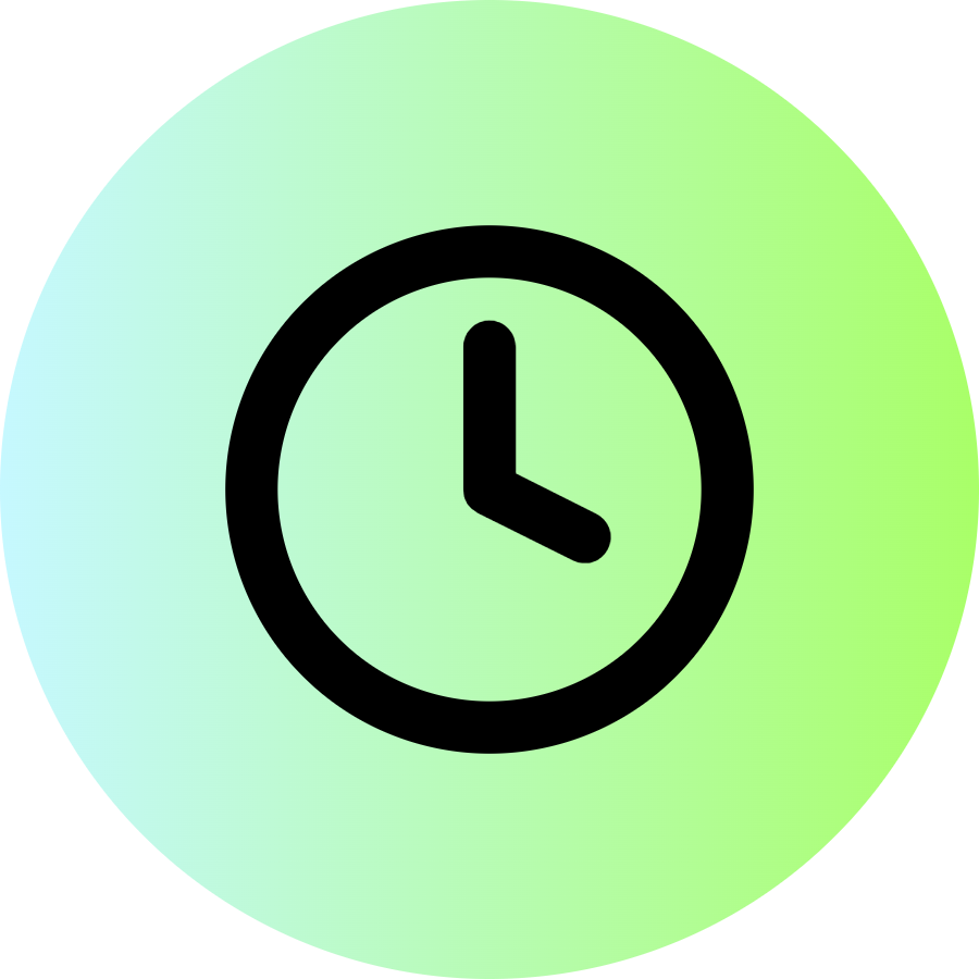 Clock icon for SaaS logo