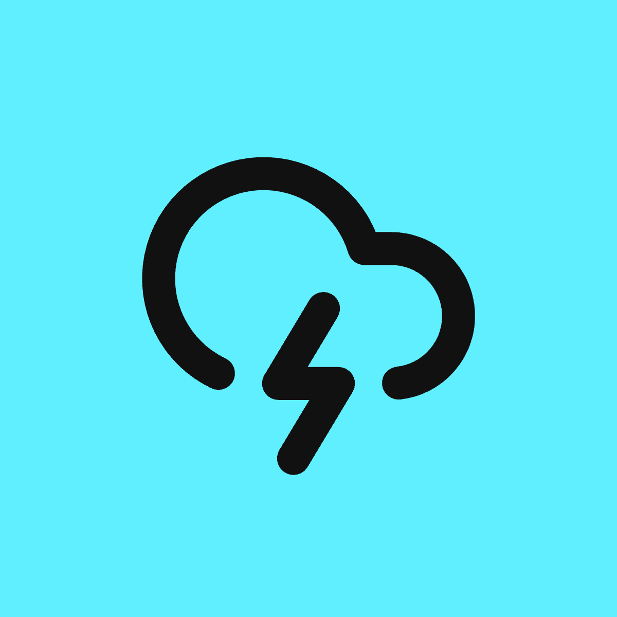 Cloud Lightning icon for Photography logo