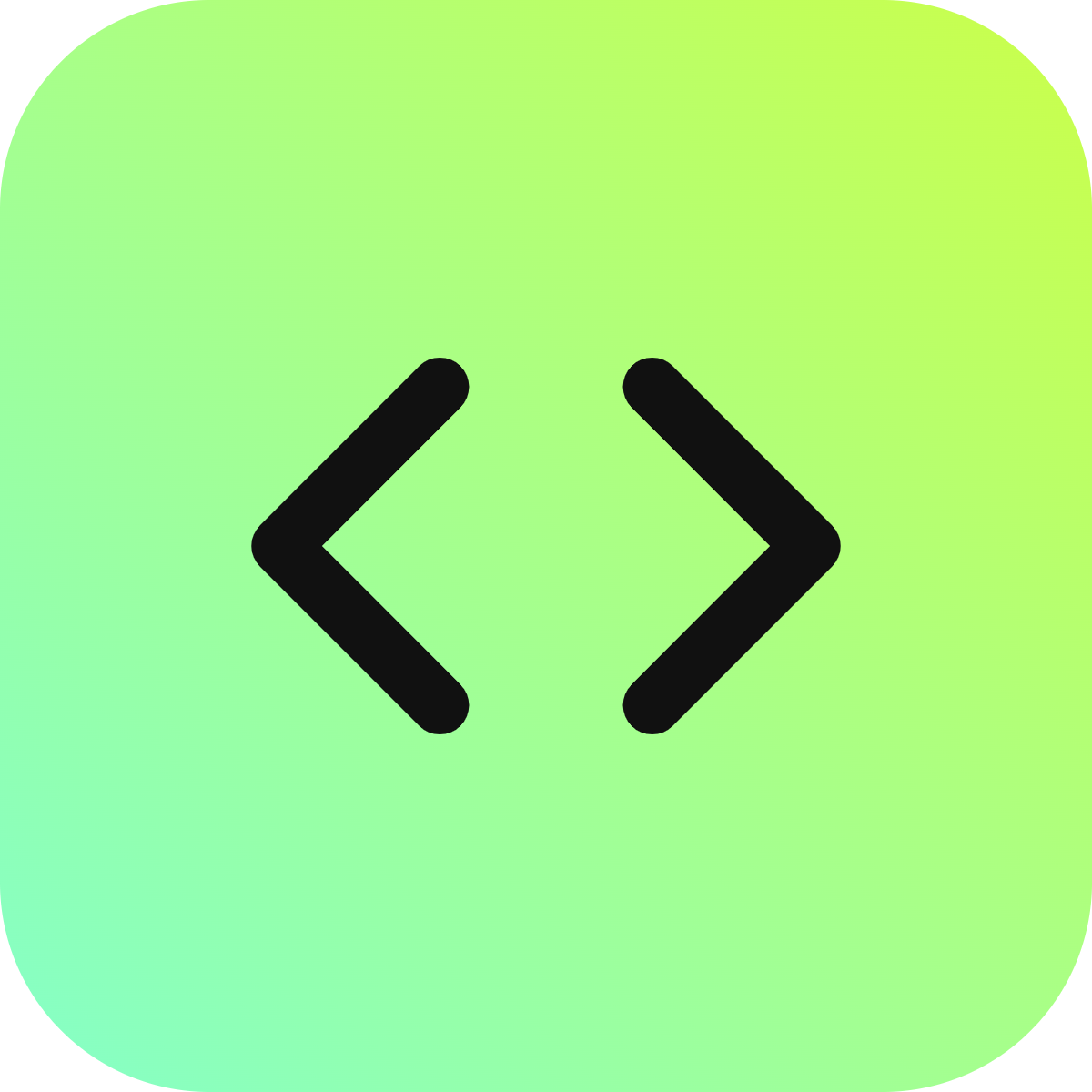 Code icon for Mobile App logo