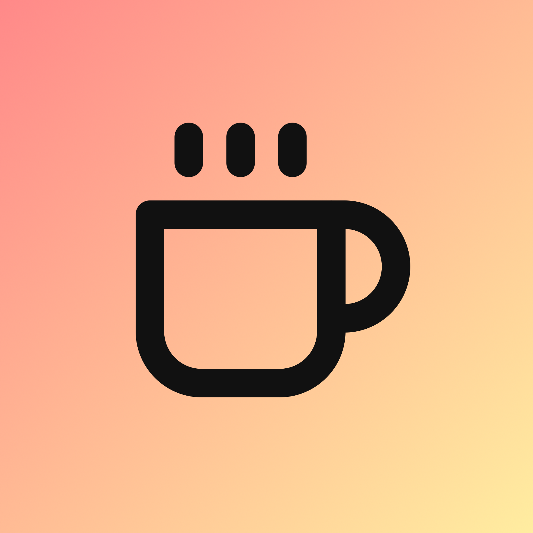 Coffee icon for Cafe logo