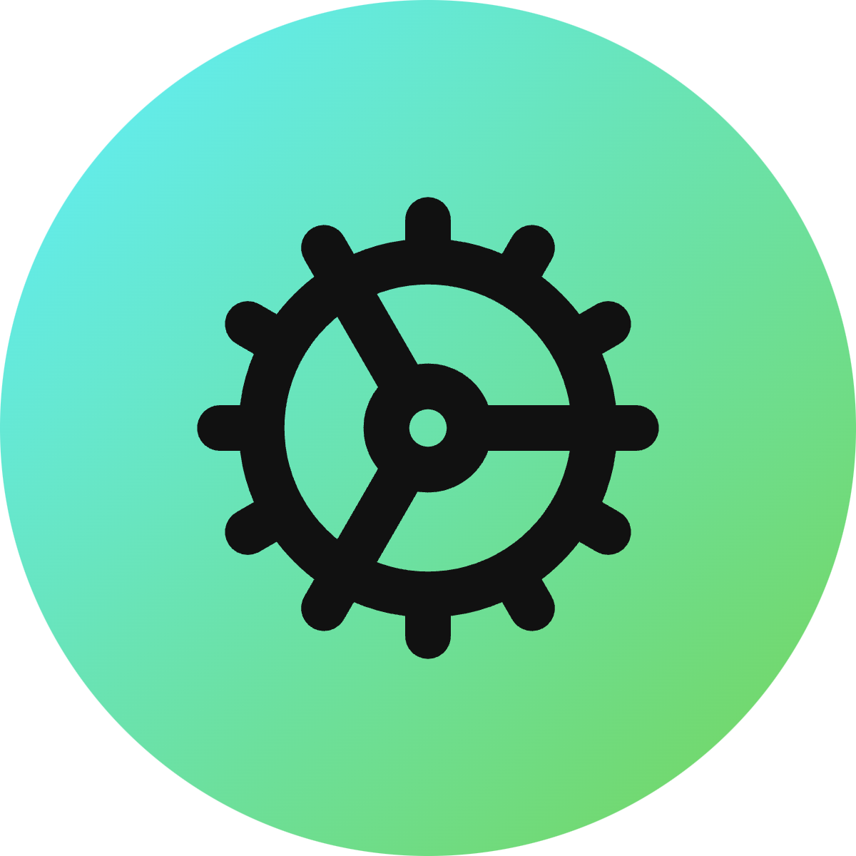 Cog icon for SaaS logo