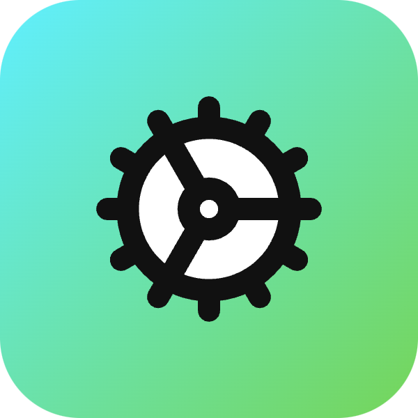 Cog icon for SaaS logo