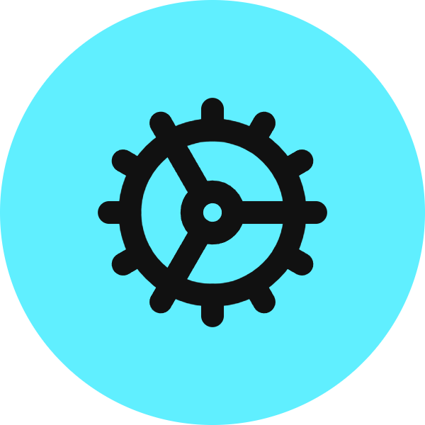 Cog icon for SaaS logo