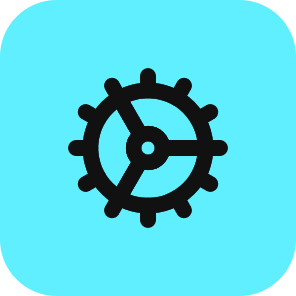 Cog icon for SaaS logo