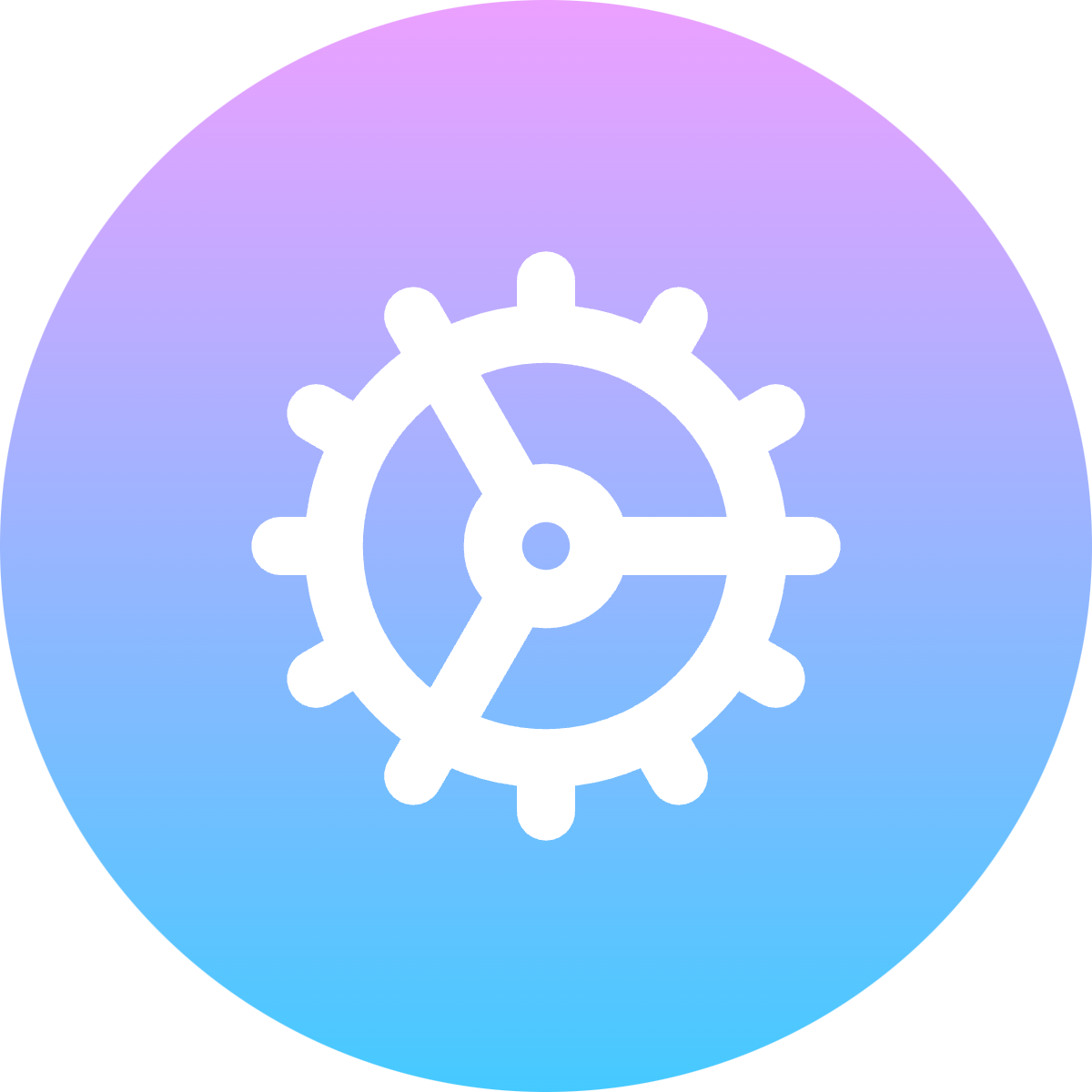 Cog icon for SaaS logo